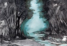 Charcoal and oil on Fabriano Paper 70 * 100