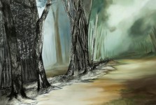 Charcoal and oil on Fabriano Paper 70 * 100